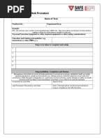 Safe Work Procedure Template Guide | PDF | Risk Assessment | Safety