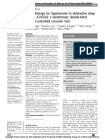 Chronotherapy For Hypertension in Obstructive Sleep Apnoea (CHOSA) : A Randomised, Double-Blind, Placebo-Controlled Crossover Trial