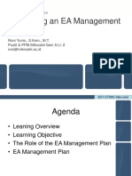 Developing An EA Management Plan: Enterprise Architecture