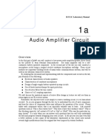Audio Amplifier Circuit: ECE 2C Laboratory Manual
