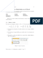 Operaciones matriciales en Excel