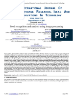 Food Recognition and Analysis Using Image Processing: ISSN: 2454-132X Impact Factor: 4.295