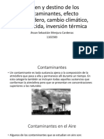 Origen, efectos e impactos de los contaminantes atmosféricos