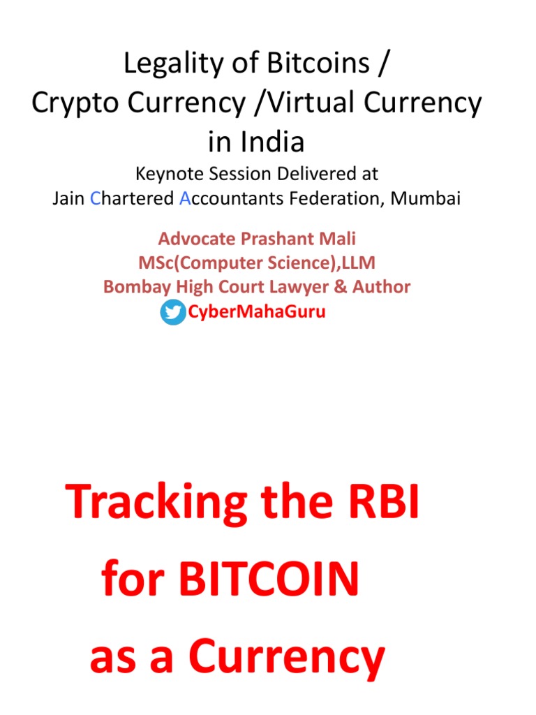 Legality of Bitcoins by Prashant Mali | PDF | Reserve Bank Of India |  Bitcoin