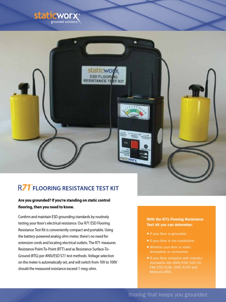 Flooring Resistance Test Kit Flooring That Keeps You Grounded PDF