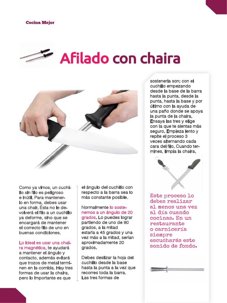 Cómo AFILAR UN CUCHILLO con CHAIRA