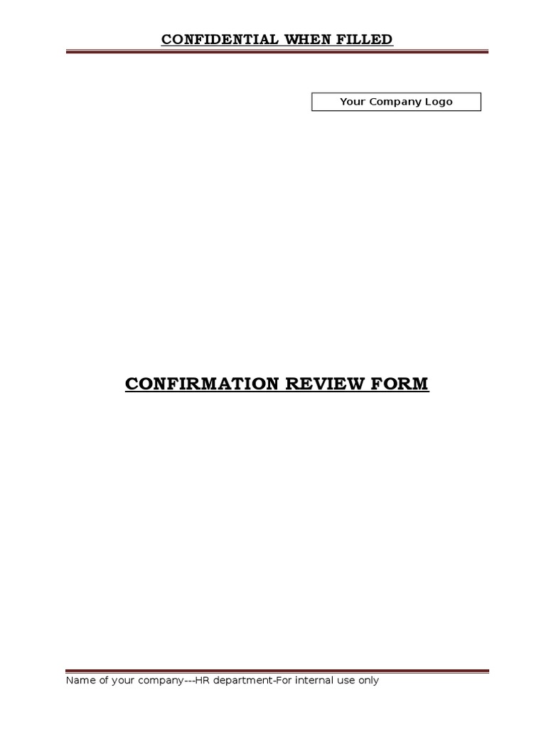 Employee Confirmation Review Form | PDF | Evaluation | Leadership