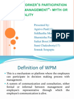 Worker's Participation in Management