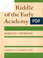 Harold Cherniss, The Riddle of The Early Academy