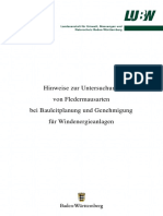 Hinweise zur Untersuchung von Fledermausarten bei Bauleitplanung und Genehmigung für Windenergieanlagen