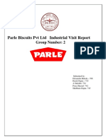 Parle Biscuits PVT LTD Industrial Visit Report: Group Number: 2