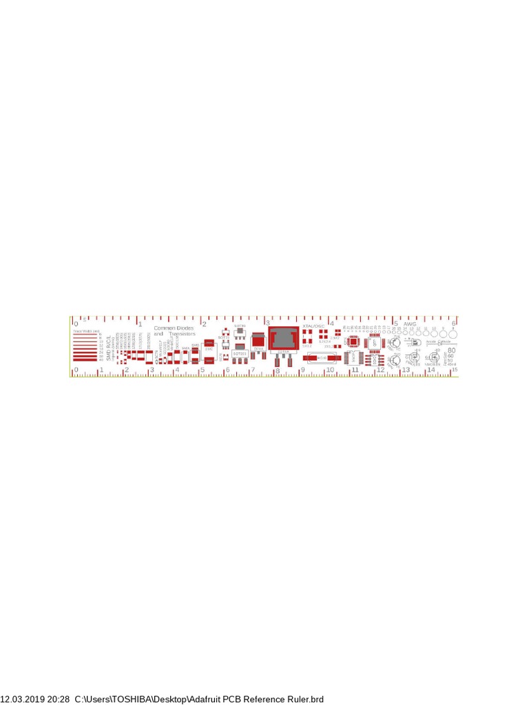 Adafruit PCB Reference Ruler | PDF | Computers | Technology & Engineering