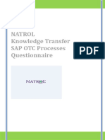 NATROL Questionnaire - OTC Process