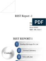 RIST Report - 1: Prepaid by Name: M.V GOHIL GR - No:105993 MBA - MU, Sem-1