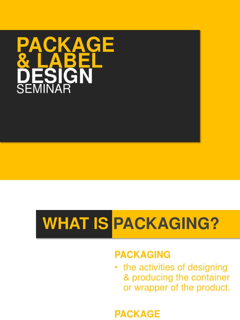 Packaging and Label Design Seminar | PDF | Art