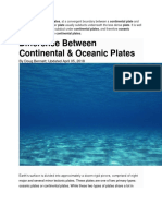 Difference Between Continental & Oceanic Plates: by Doug Bennett Updated April 05, 2018