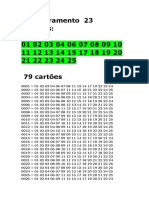 Planilha Lotofácil 20 dezenas com 6 fixas - Garantia de 14 pontos - 69 Jogos  - Lotocerta