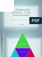 Formación integral y sus dimensiones