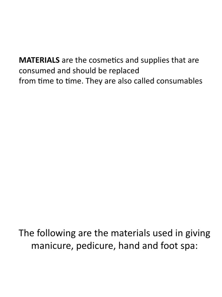 Nail Care Materials PDF Nail (Anatomy) Chemistry
