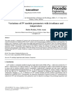 Variations of PV Module Parameters With Irradiance and Temperature