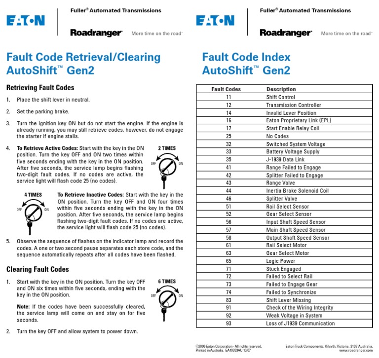 Eaton Autoshift | PDF | Transmission (Mechanics) | Electromagnetism