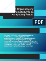 Mga Organisasyong Nagtataguyod Sa Karapatang Pantao