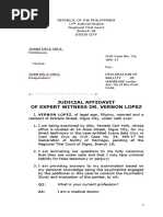 Judicial Affidavit of Expert Witness Dr. Vernon Lopez