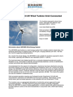 ANTARIS 10 kW Wind Turbine Grid Connected Technical Specifications