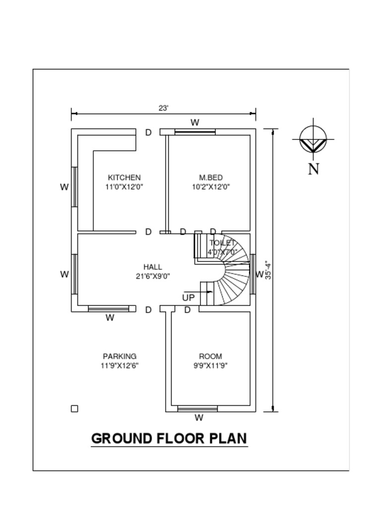 Ground Floor Plan Layout Dimensions | PDF