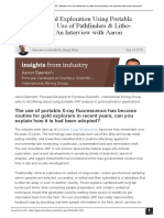 Innovative Gold Exploration Using Portable XRF3b Effective Use of Pathfinders Litho Geochemistry An Interview With Aaron Baensch