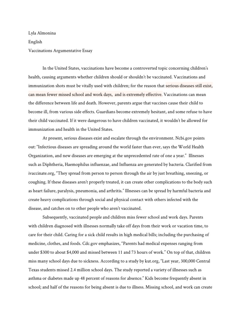 Covid vaccine argumentative essay picture