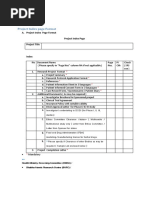 12 Down Project Index Page Format | PDF