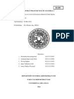 LAPORAN PRAKTIKUM IMKG Recovery From Deformation Matcet Alginat