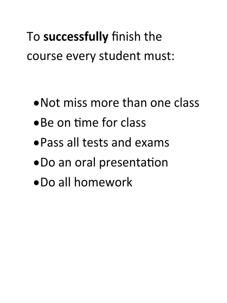 Course requirements pdf