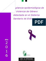 Violencia de Genero Detectada en El Sistema Sanitario de Extremadura - Informe 2016