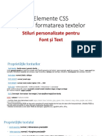 CSS - Formatarea Textelor
