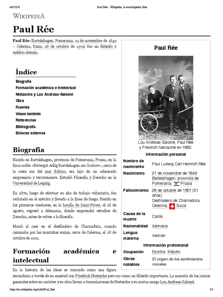 Paul Rée PDF Teorías filosóficas Science