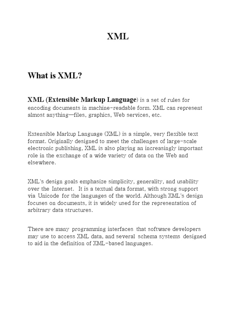 What Is XML?: XML (Extensible Markup Language | PDF | Xml | Xml Schema