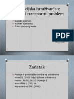 Open transport problem optimization