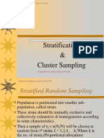 Stratification and Cluster Sampling