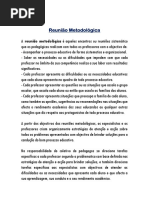 REUNIÃO METODOLOGICA (PEDAGOGIA)