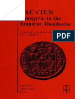  Panegyric to the Emperor Theodosius