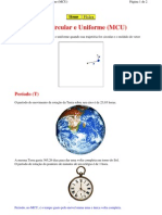 Física - ProfPateta - Mecânica - Movimento Circular e Uniforme (MCU)