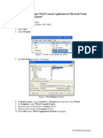 How To Create An Empty Win32 Console Application in MS Visual C++ .NET 2003