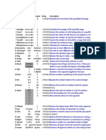 Various Functions 1 Function Example Output String Description