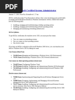 MCSA: Microsoft Certified System Administrator