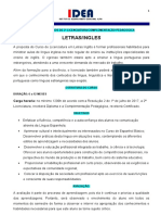 Ementa Do Curso de Letras Ingles PDF