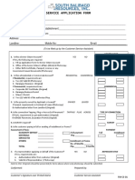 Service Application Form 