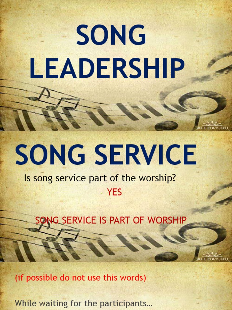 Dynamic Leadership in Song Service | PDF | Hymns | Prayer