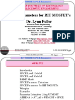 SPICE Parameters for Mosfet